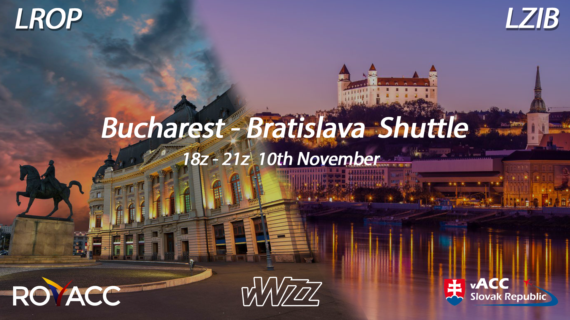 Bucharest - Bratislava Shuttle - Virtual Norwegian Events