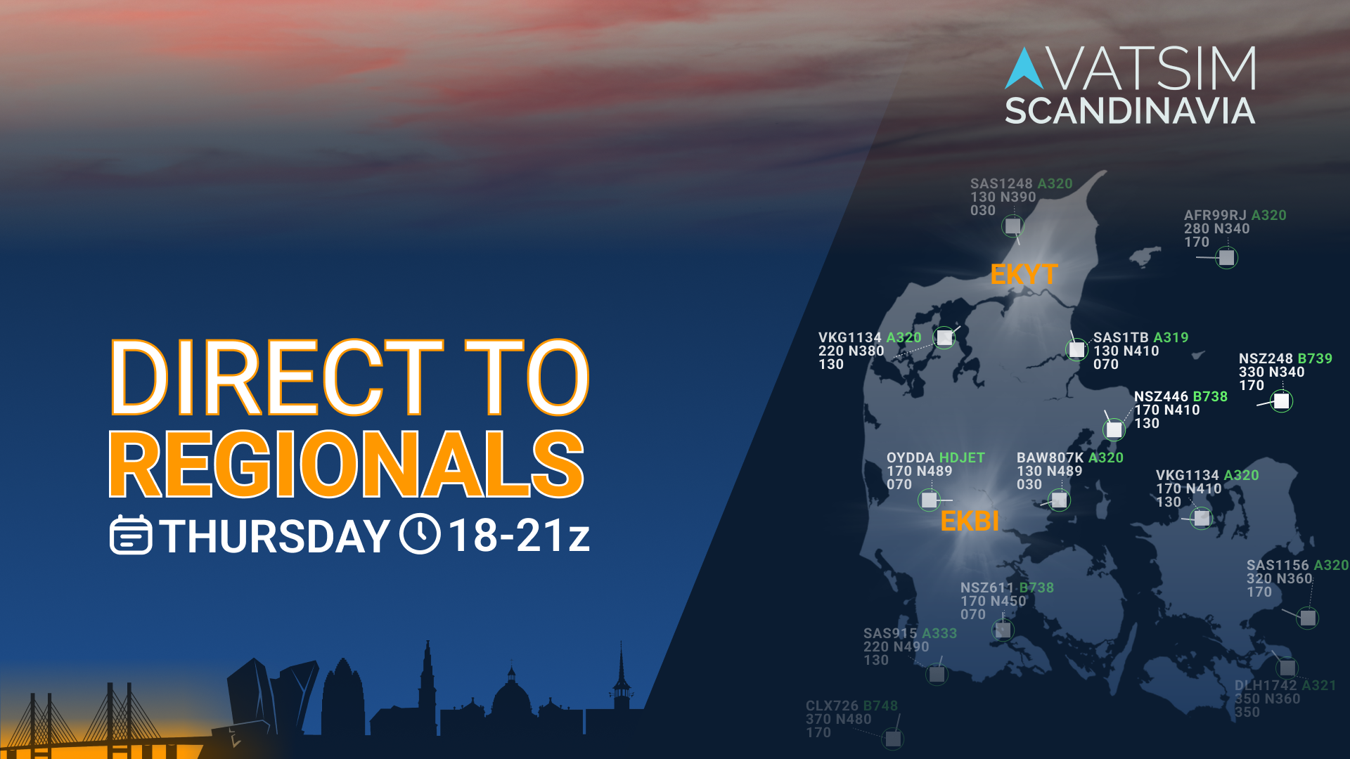 Direct to Regionals - Billund & Aalborg - Virtual Norwegian Events