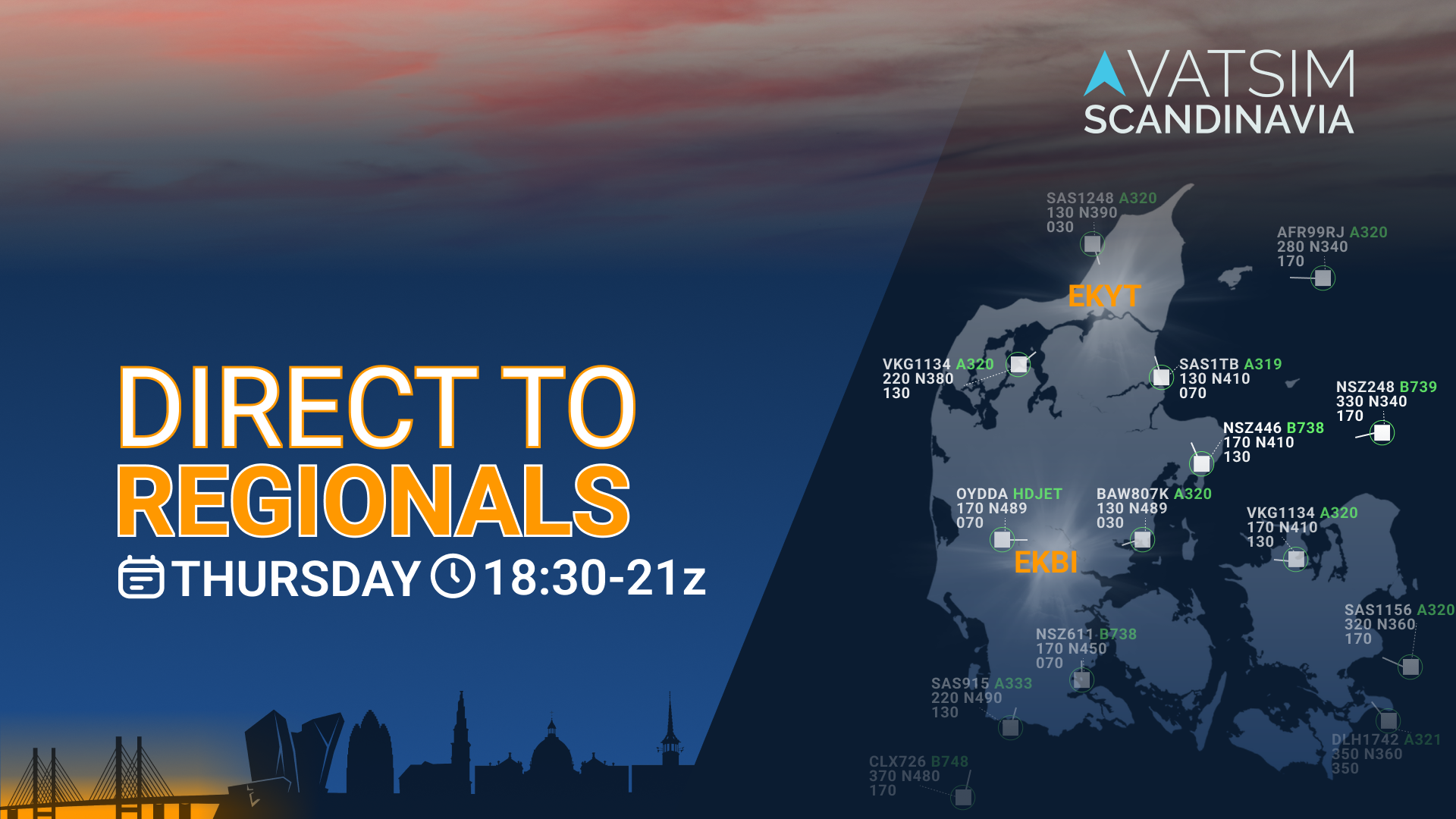 Direct to Regionals - Billund & Aalborg - Virtual Norwegian Events