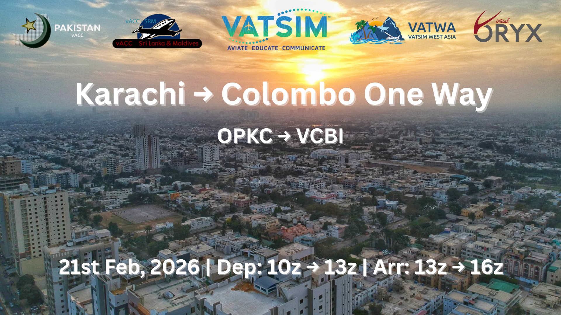 Karachi - Colombo One-way Shuttle