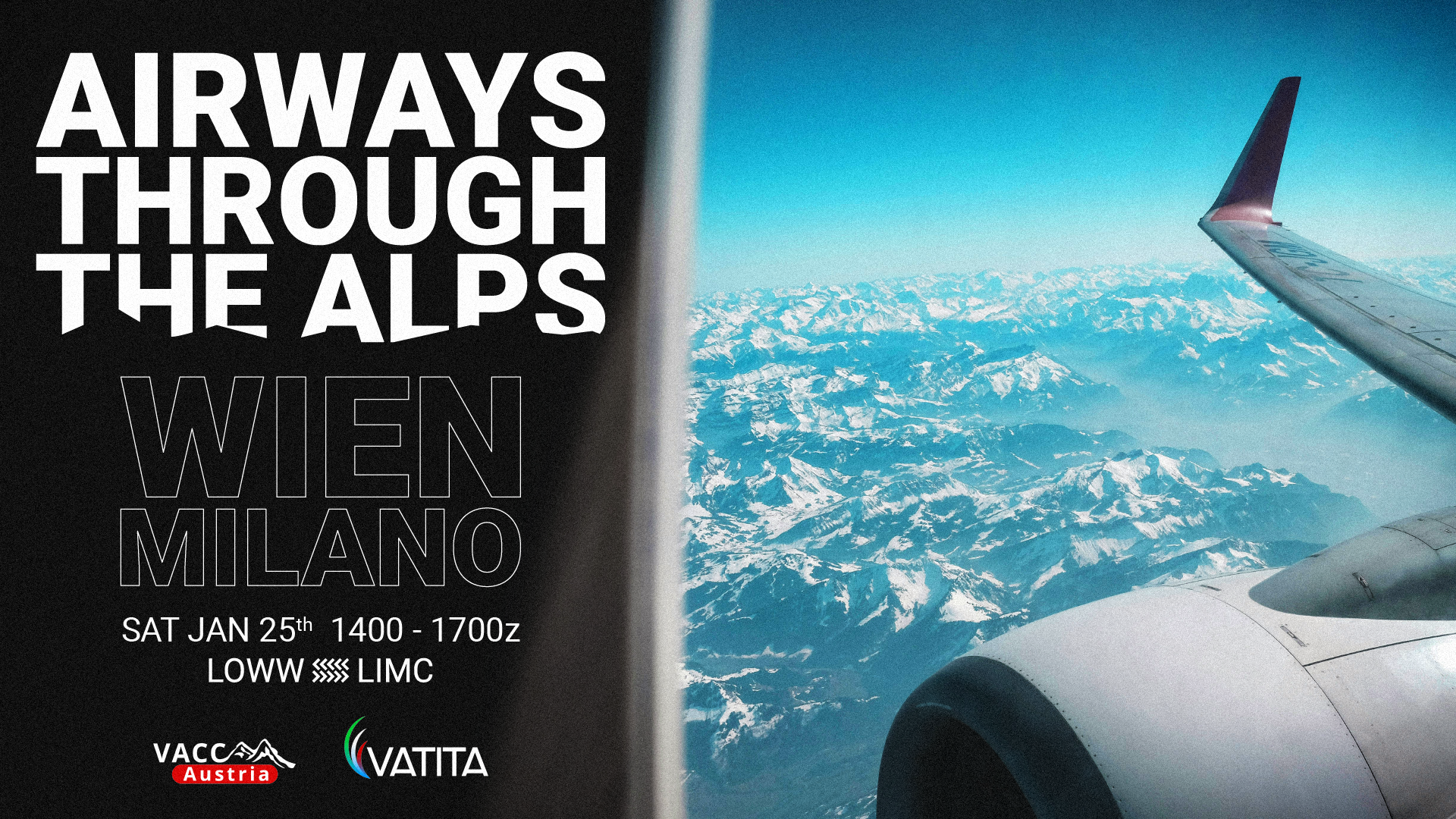 Airways Through The Alps: Wien-Milano