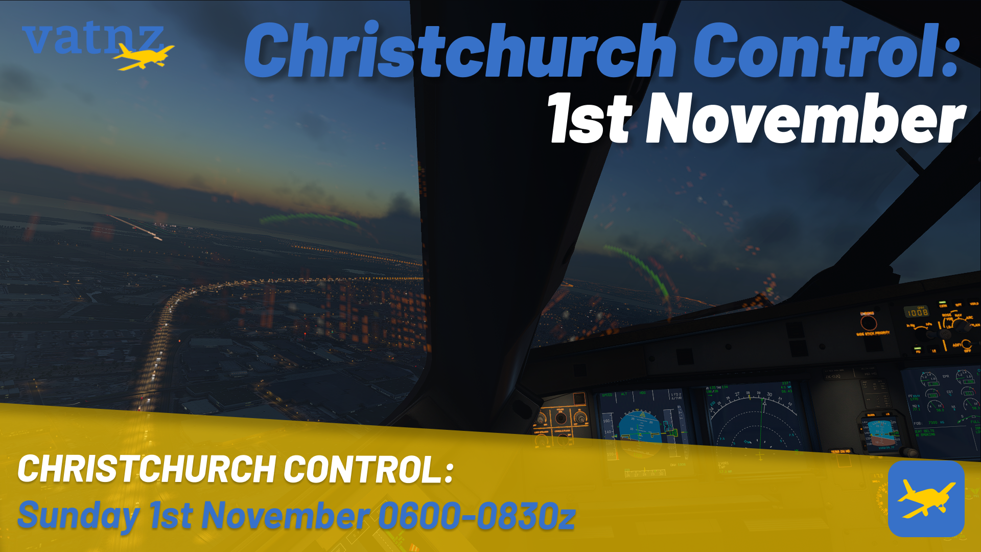 Christchurch Control: 1st November event banner