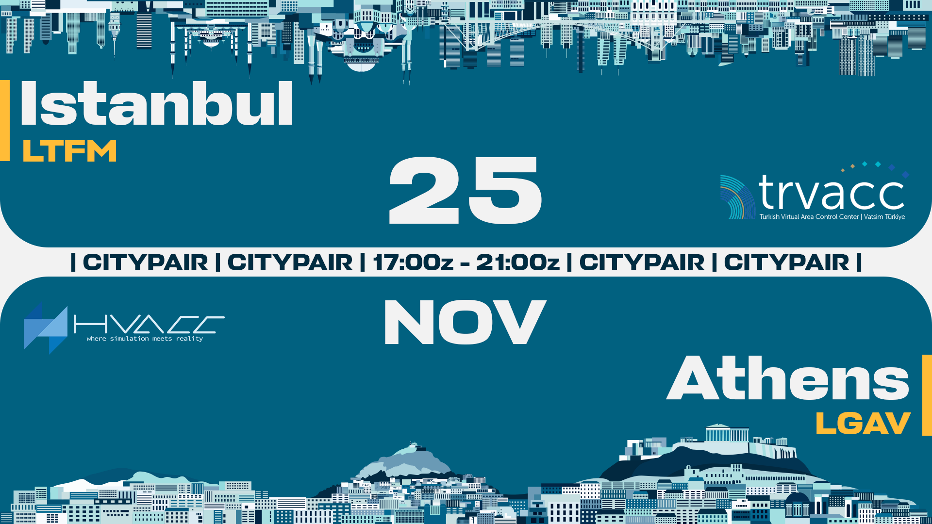Istanbul - Athens Citypair - Virtual Norwegian Events