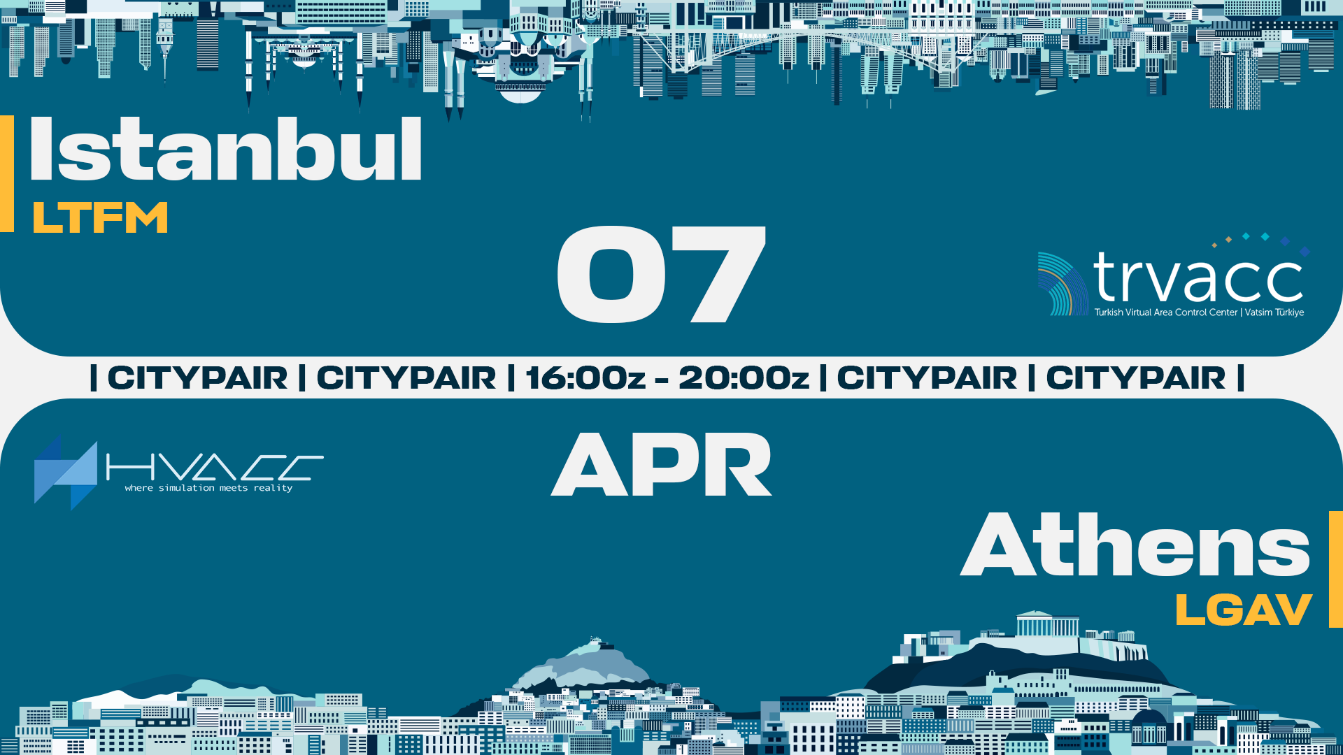 Istanbul - Athens Citypair - Virtual Norwegian Events