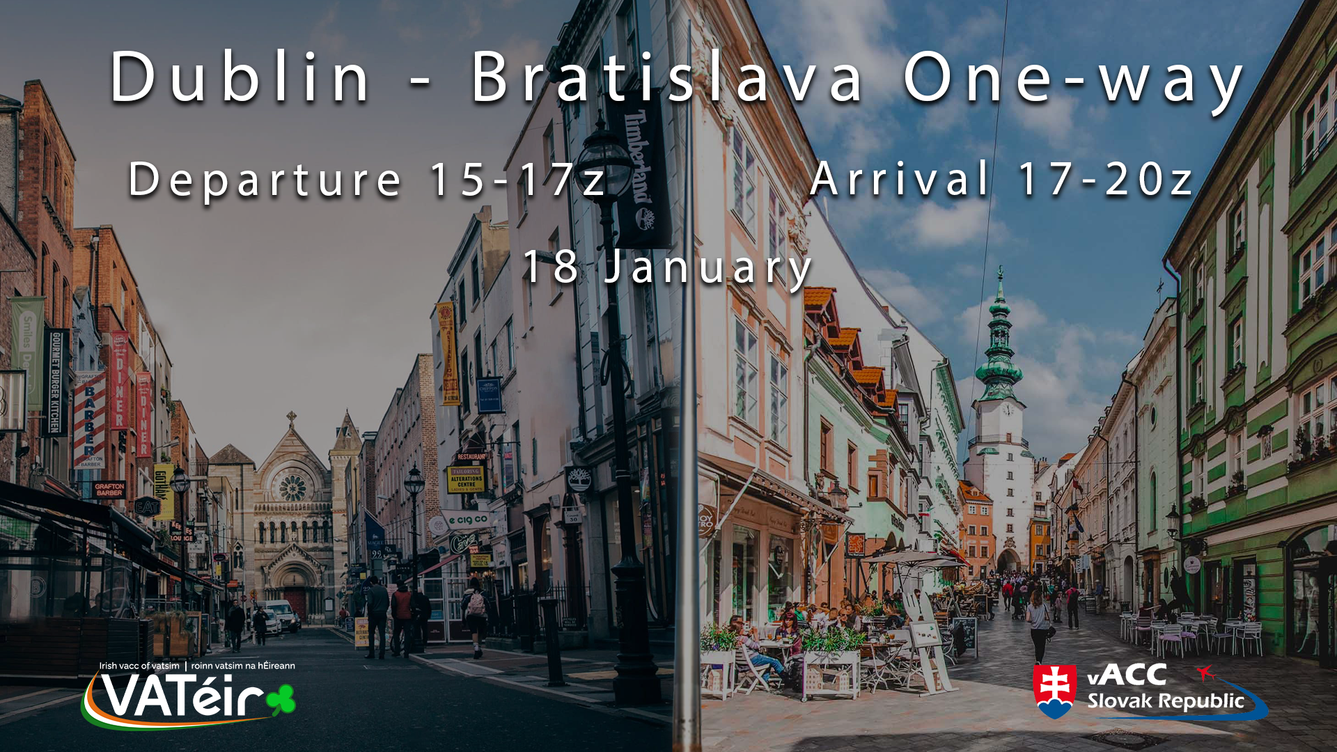 Dublin - Bratislava One-way - Virtual Norwegian Events